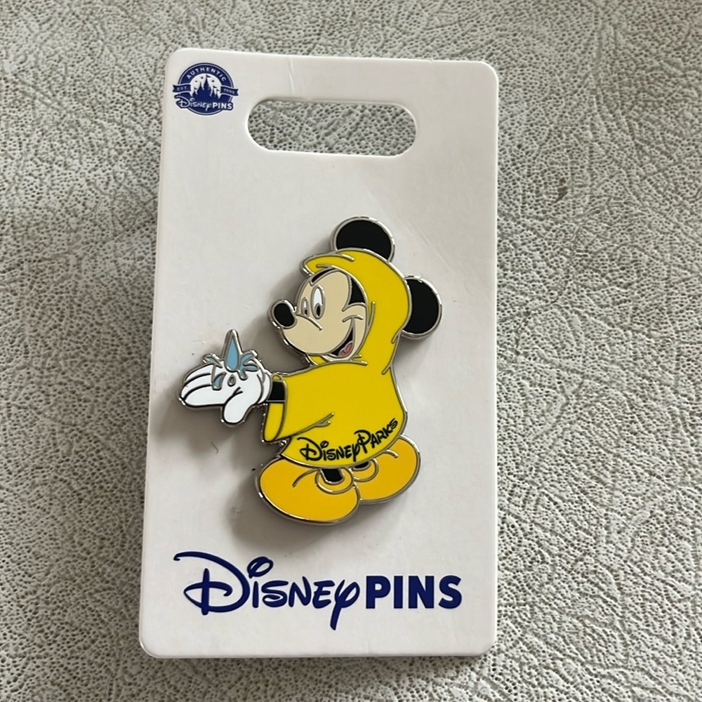 Disney Mickey Mouse rain poncho pin brand new